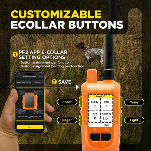 Vista 6 de Dogtra PATHFINDER2 MINI Compass Live GPS Sistema de seguimiento y entrenamiento de perros – Collar electrónico de alcance de 4 millas de mano sin