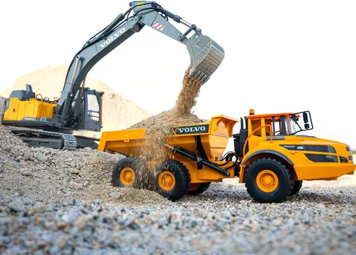 Vista 8 de DOUBLE E Hobby Volvo EC160E excavadora con mando a distancia - 1:14 versión eléctrica completa de metal RTR E010