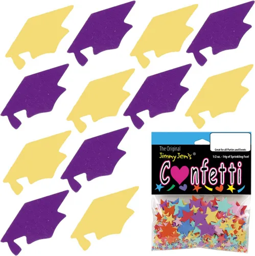 Vista 94 de Confetti Grad Cap Negro, Azul Marino Combo - 2 bolsas de media onza (1 oz)