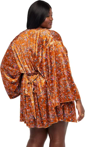 Vista 3 de Savage X womens Psychedelic Velvet Short Robe