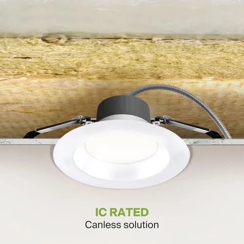 Vista 6 de ASD Downlight LED comercial sin lata de 4 pulgadas, iluminación ajustable de potencia de 7/10/13W, lámpara de techo empotrable redonda regulable, 5