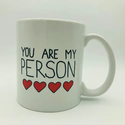 Vista 2 de Taza de café A003 You Are My Person, taza de té, regalo para novio, regalo para novia, regalo divertido para un ser querido, taza de cerámica de 11