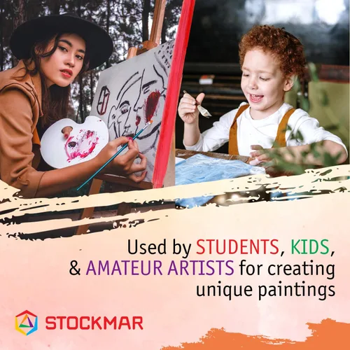 Vista 4 de Stockmar Juego de pintura de acuarela, incluye rojo carmín, amarillo limón, azul ultramarino, pintura lavable para niños, estudiantes y artistas