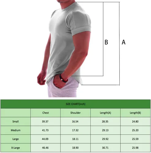 Vista 5 de Camiseta de manga corta para hombre, de algodón, ligera, para entrenamiento, gimnasio, T24