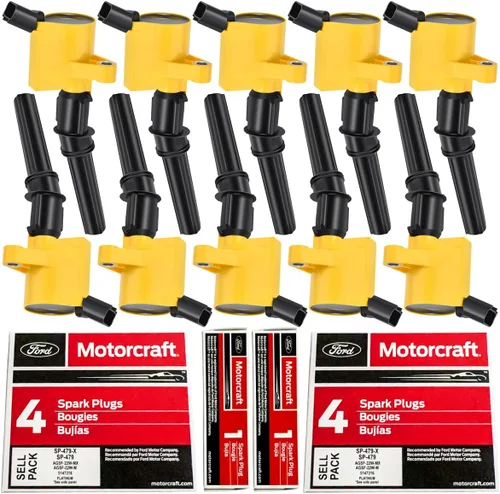 Vista 8 de MAS Juego de bobinas de encendido de 8 piezas y bujías Motorcraft SP479 compatibles con Ford Expedition F150 F250 F350 Super Duty Expedition 4.6L