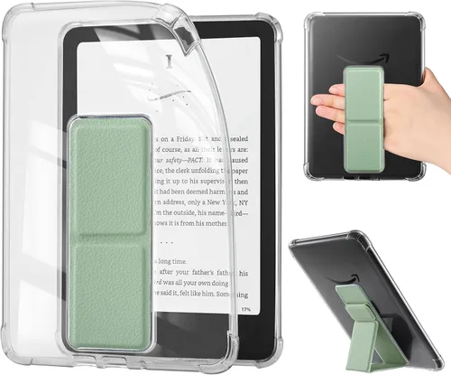Vista 24 de iDLEHANDS Funda magnética transparente para Kindle Paperwhite de 7" de 12ª generación 2024 y Kindle Colorsoft - con AirBag compatible con iPhone