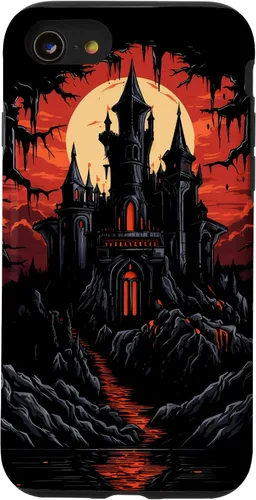 Vista 18 de Carcasa de fantasía oscura para iPhone 16 Castillo gótico Arquitectura Gótica Brujería