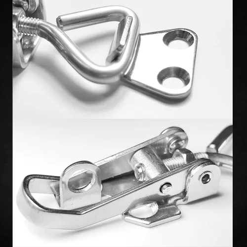 Vista 6 de Marine Toggle Catch Latch - 316 Stainless Steel Boat Anti-Rattle Fastener Clamp Hasp, Hatch Pull Locker