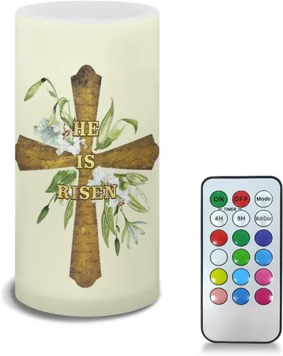 Vista 19 de Velas LED sin llama personalizadas que funcionan con pilas con temporizador remoto que cambia de color, personaliza fotos y texto, hazlo tú mismo tu