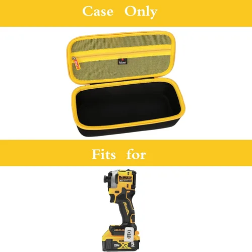 Vista 7 de Estuche rígido adecuado para DEWALT DCF850B/ DCF870B/ DCF923B 20V inalámbrico sin escobillas compacto 1/4 pulgadas, solo funda