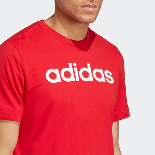 Vista 2 de Adidas Camiseta básica para hombre con logotipo bordado lineal T