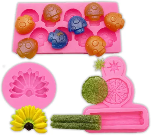 Vista 22 de 3pc chica bailarina, herramientas de maquillaje, labios boca silicona chocolate molde pastel decoración herramientas Fondant Sugarcraft moldes