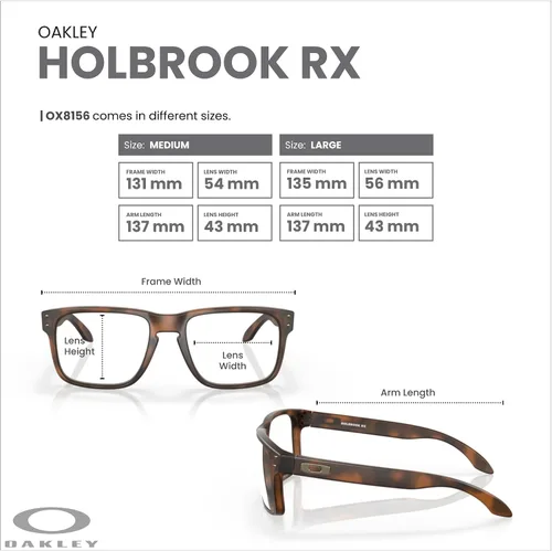 Vista 4 de Oakley Holbrook - Lentes cuadrados OX8156 para hombre + paquete con kit de gafas de diseñador iWear