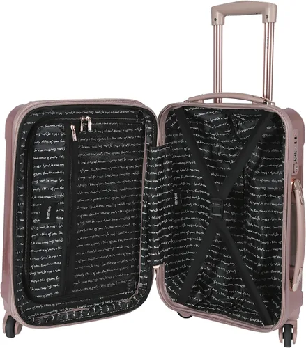 Vista 2 de Kensie Alma - Equipaje rígido con ruedas giratorias para mujer, Rose gold), T-57903-RG