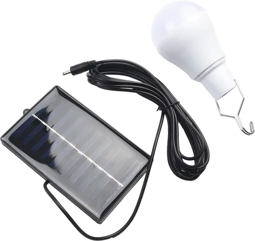 Vista 5 de Solar LED Lamp 3W Portable Hanging Light with Hook