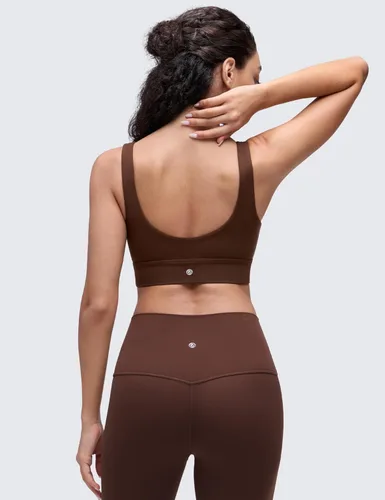 Vista 19 de CRZ YOGA Butterluxe - Brasier deportivo con espalda en U para mujer, cuello redondo, acolchado, de bajo impacto, para yoga, entrenamiento