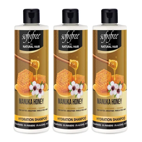 Vista 7 de Sofn'free Hydration - Champú de miel de manuka, hidratante natural para cabello ondulado y cabello rizado, añade brillo y suavidad, reduce