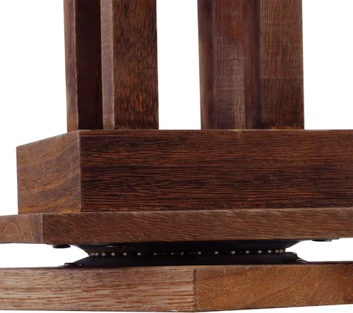 Vista 6 de Ikee Design Torre de joyería giratoria de madera natural con 36 ganchos soporte giratorio para almacenamiento de tarjetas para tienda escaparate