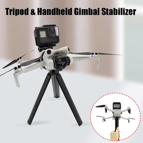 Vista 5 de Mini 4 Pro Drone Soporte de extensión para cámara de transporte superior con adaptador de montaje de trípode de tornillo de 1/4 compatible con DJI