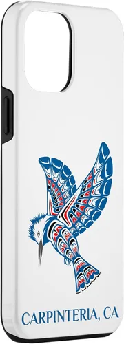 Vista 3 de Funda para iPhone 14 Pro Max Carpinteria nativo americano martín pescador pájaro California