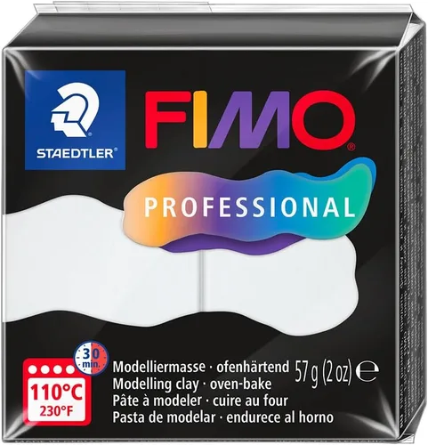 Vista 29 de STAEDTLER Arcilla de modelado de polímero FIMO Professional - Arcilla para hornear al horno - Negro, 2.01 oz - 1 bloque, 8040-9