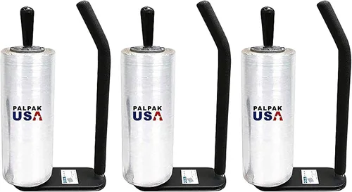 Vista 9 de 300 BACKSAVER - Dispensador de película elástica con mango extendido, resistencia industrial para envoltura de embalaje, capacidad para rollos de 14