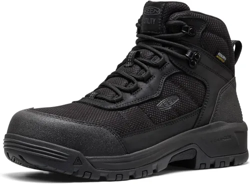 Vista 8 de KEEN Utility Botas de trabajo impermeables de 90 grados con punta compuesta para hombre Skokie Hiker Style Mid Height