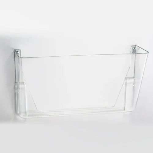 Vista 8 de 1InTheOffice Soporte para archivos de pared transparente, bolsillo único, tamaño carta, expandible, plástico