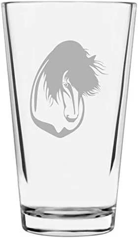Vista 16 de Shetland Pony (cuerpo) - Vaso de pinta grabado con temática de caballo alternativo de 16 onzas