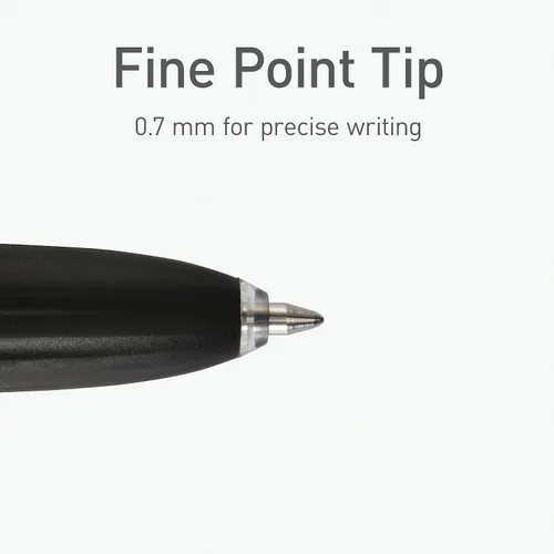 Vista 4 de Pentonic GR-T Bolígrafos de gel retráctiles, 10 unidades, tinta negra, punta fina de 0.7 mm, escritura suave para diario, toma de notas, oficina
