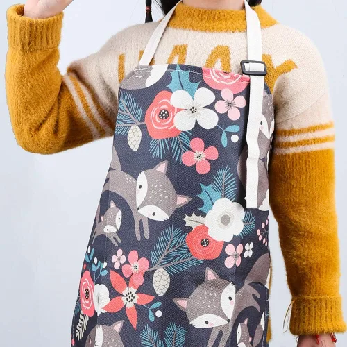 Vista 6 de Delantales a juego para niños y adultos, 2 delantales para mujeres y niños, delantal de cocina perfecto para mamá y yo