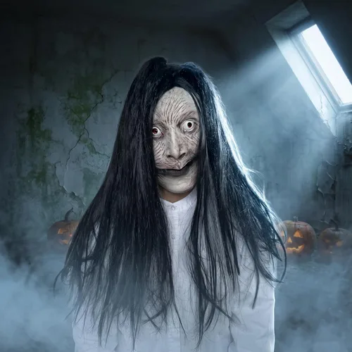 Vista 15 de Máscara de caballo, disfraz de Halloween, máscara realista de látex