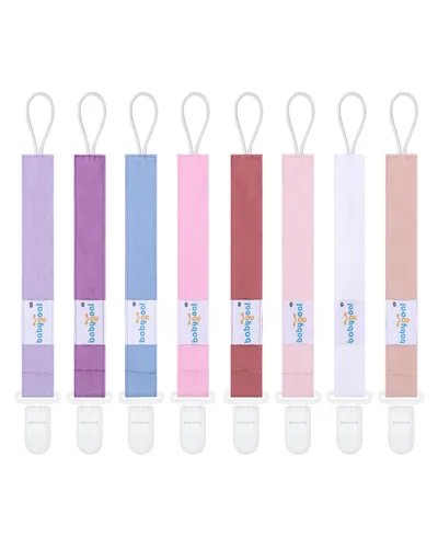 Vista 16 de Babygoal Clips neutros para chupete, paquete de 4 unidades con asa para chupetes y baberos, se adapta a la mayoría de chupones y baberos 4PS07-B