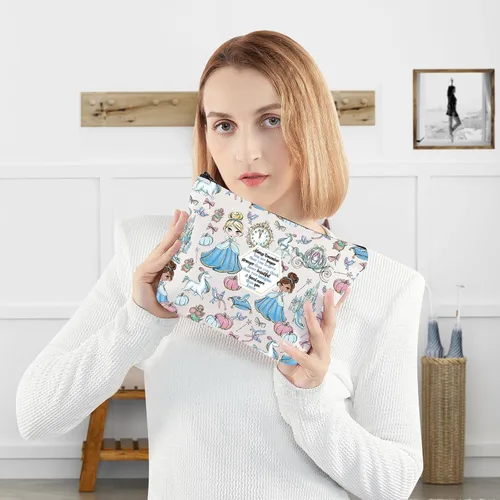 Vista 6 de WZMPA Magical Princess - Bolsa de cosméticos de Scullery Maid para fanáticos, regalo You Are Braver Stronger Beautiful Than You Know, bolsa