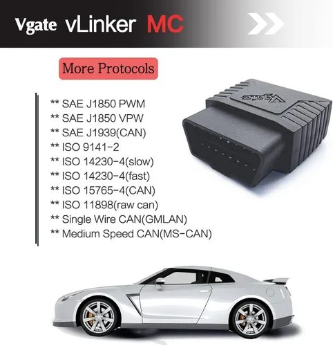 Vista 5 de Vgate vLinker MC Bluetooth OBD2 Escáner de Diagnóstico para Android y Windows