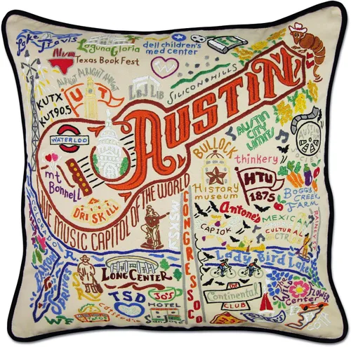 Vista 17 de Catstudio Portland (Oregon) - Almohada decorativa bordada