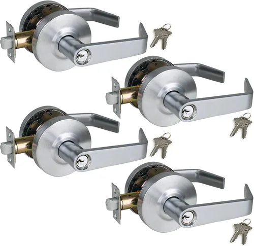 Vista 26 de ANSI Grado 2 Manija de Puerta de Entrada Comercial con Llave, Certificada UL, Cumple ADA, Cromo Satinado 26D, GRD2-72ET-1P