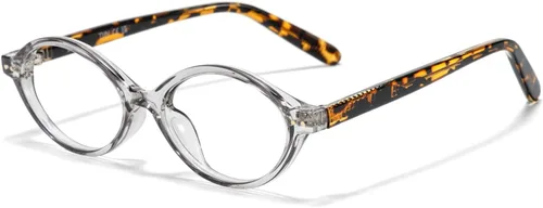 Vista 13 de TIJN Olisa Blue Light Blocking Glasses for Women Men,Retro Oval Frame Bluelight Eyeglasses for Gaming Computer Screen Use 01. Tortuga Whisky