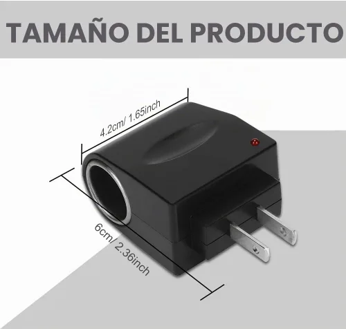 Vista 2 de Convertidor de CA a CC, Adaptador de Encendedor de Cigarrillos a Enchufe de Pared, Accesorios para Coche para Transformador de Suministro