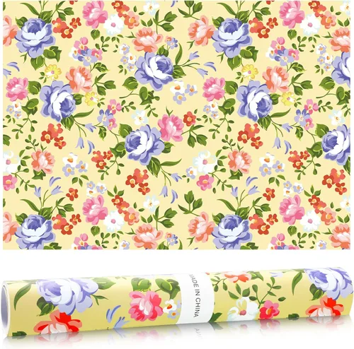 Vista 9 de Gersoniel 10 hojas de forros de cajones para aparadores, forros de cajones perfumados, papel perfumado no adhesivo para estantes fragantes del hogar