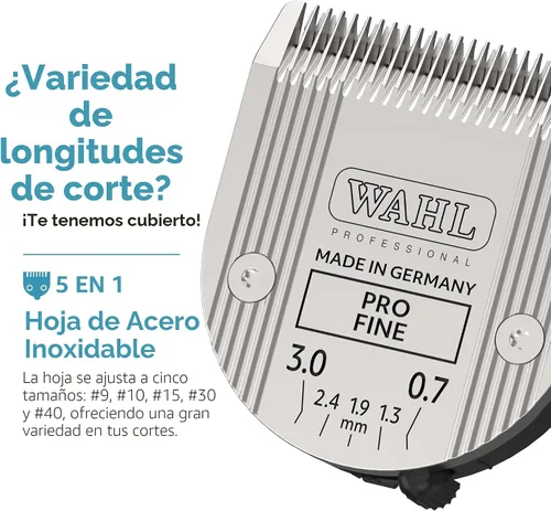 Vista 3 de Hoja fina profesional para animales 5 en 1 de Wahl. Código 2179-301.