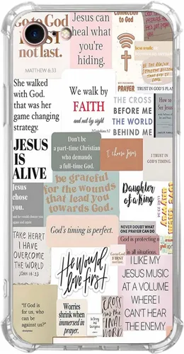 Vista 68 de Funda para Celular con Versículos de la Biblia, Colocación de Citas Cristianas de Jesús, Diseño Collage, Funda Protectora Suave de TPU de Moda