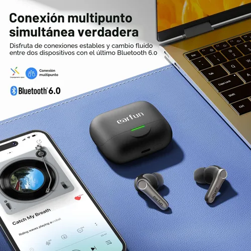 Vista 8 de EarFun Air Pro 4+ Auriculares inalámbricos con cancelación de ruido Negro