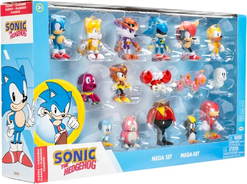 Vista 7 de Sonic The Hedgehog Sonic Super Set 16 Pack Eggman+ Figura [Exclusivo de Amazon] Paquete de 16