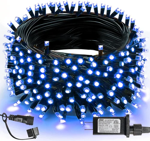 Vista 18 de TW SHINE - Luces de Navidad que cambian de color, 200 luces LED RGB de 66 pies, luces de Halloween para exteriores con control remoto, impermeables