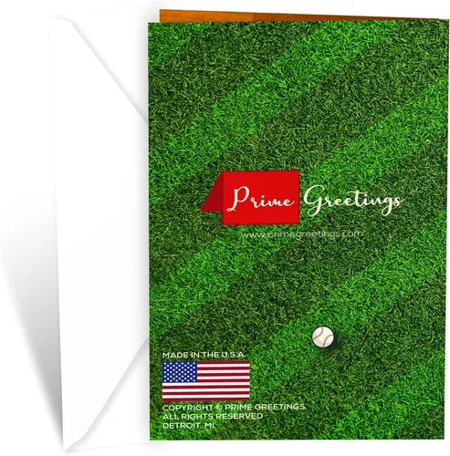 Vista 4 de Prime Greetings Tarjeta de cumpleaños para nieto, hecha en Estados Unidos, ecológica, cartulina gruesa con sobre premium de 5 x 7.75 pulgadas