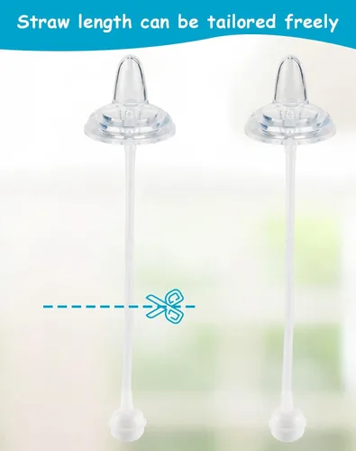 Vista 9 de Kit de conversión de vaso para biberones de vidrio estrechos y estrechos de Dr. Browns, kit de transición a prueba de derrames con boquilla