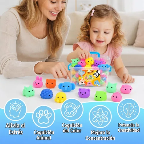 Vista 6 de Paquete de 30 juguetes esponjosos a granel, mini squishies