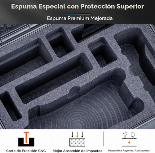 Vista 4 de Lykus Titan M400 - Funda rígida impermeable para DJI Mavic 4 Pro, DJI RC Pro 2/RC2, se adapta a hasta 6 baterías y accesorios en Fly More