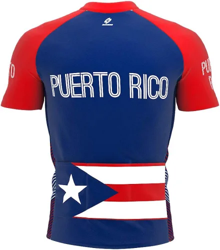 Vista 2 de Jersey de ciclismo de manga corta para hombre de Puerto Rico